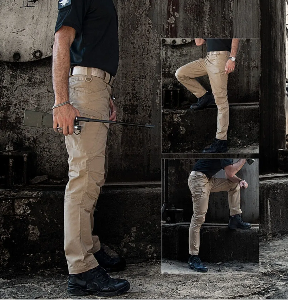 Waterproof Ripproof Men's Mid Waist Military Cargo Pants