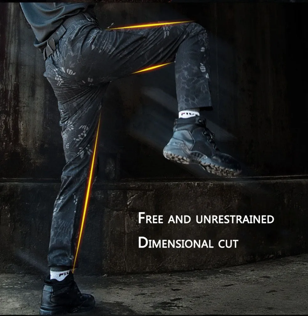 Waterproof Ripproof Men's Mid Waist Military Cargo Pants