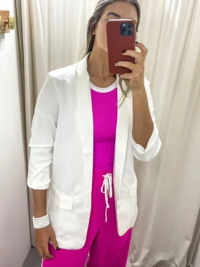 WHITE BOYFRIEND BLAZER