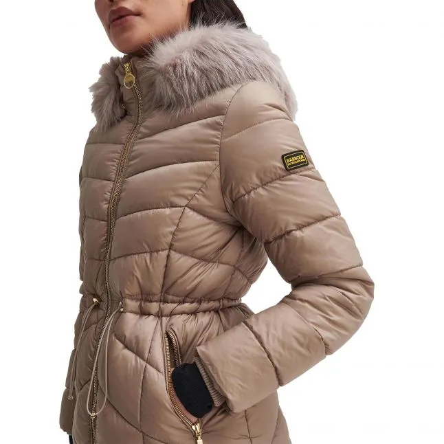 Womens Barbour International Light Trench Island Puffer Hood Jacket