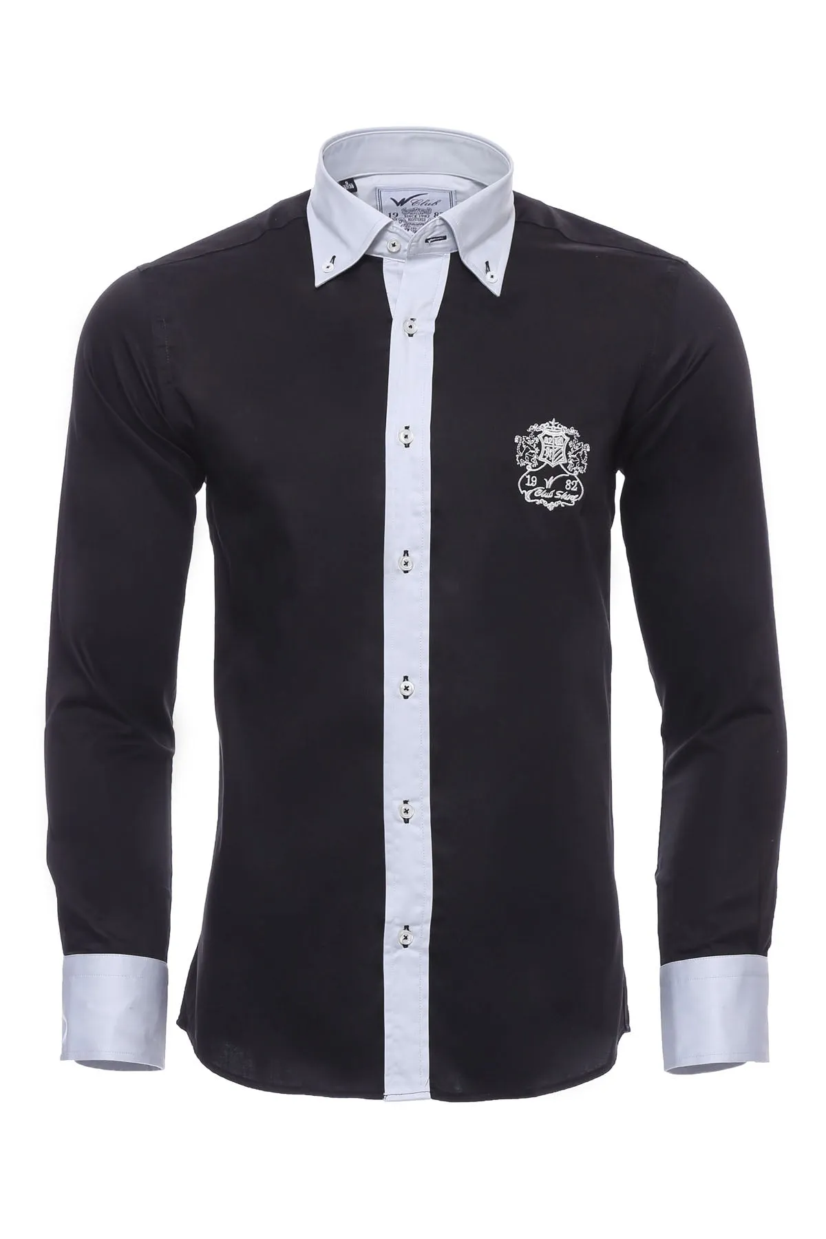 WSS Cotton- Satin Black Men's Sport Shirt  - Singen