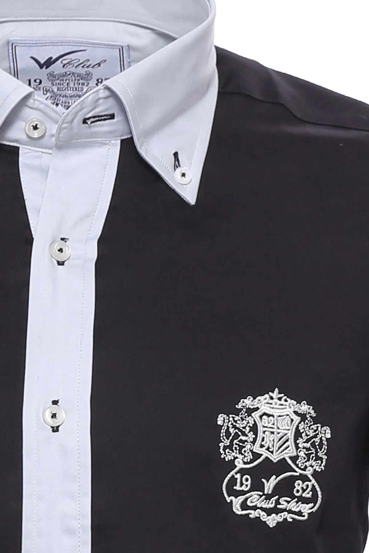 WSS Cotton- Satin Black Men's Sport Shirt  - Singen