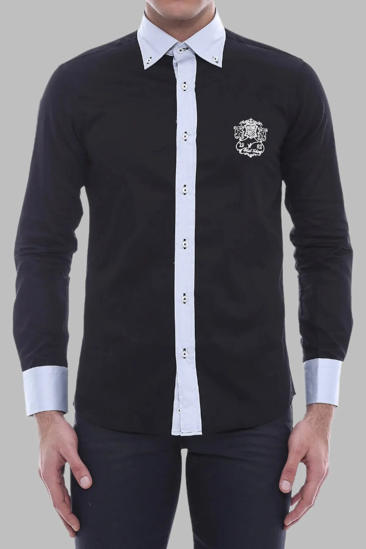 WSS Cotton- Satin Black Men's Sport Shirt  - Singen