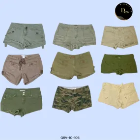 Y2K Cargo Mini Shorts – Lightweight Cotton Favorite (GRV-10-105)