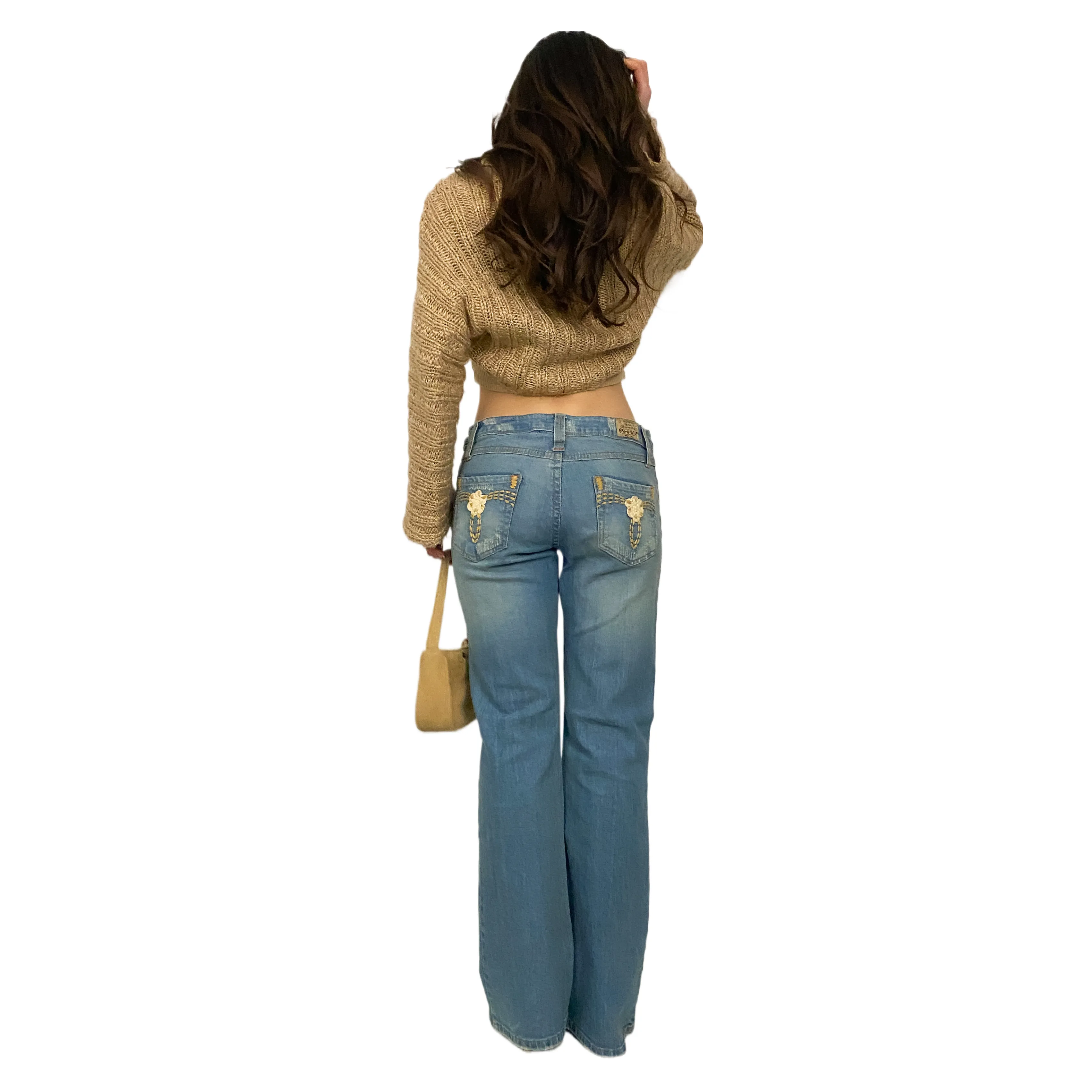 Y2K Mid-Rise Boho Flares (M)