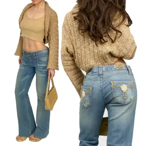 Y2K Mid-Rise Boho Flares (M)