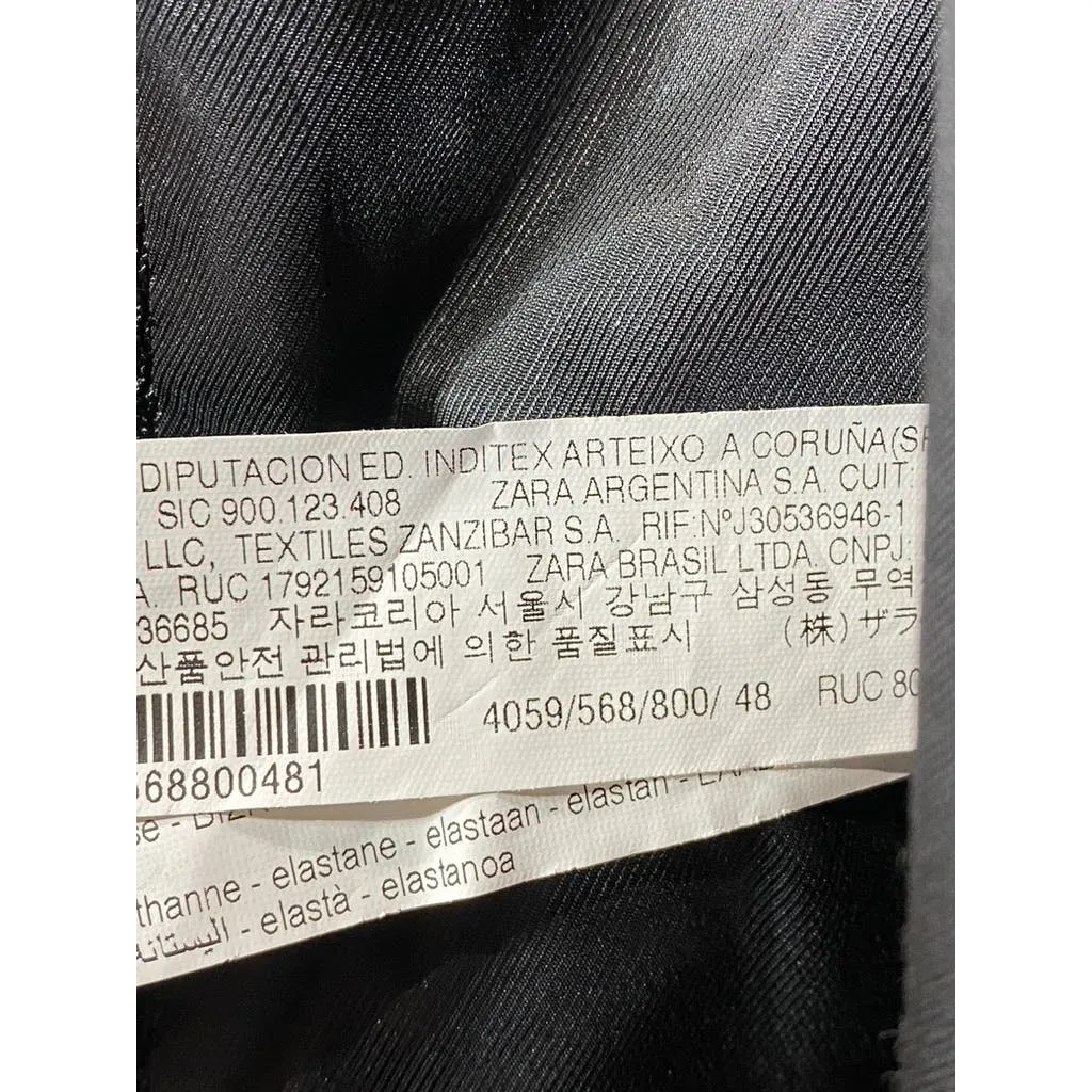 ZARA Men's Black Solid two-Button Blazer SZ 38